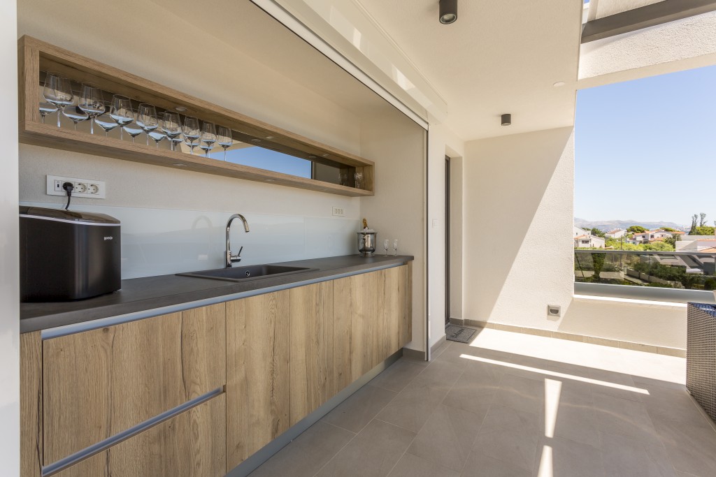 Terrace on Top of The Villa With Drink Bar and Ice Maker